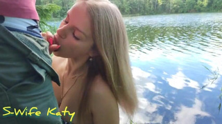 Классно, когда только познакомился с девушкой, а она уже готова ебаться на природе